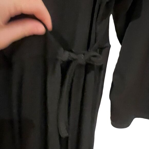 Torrid black faux wrap blouse with lace detail - Picture 6 of 9